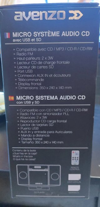 Micro CD Player Avenzo AV6020