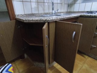 Cocina Completa en L + Fregadero + Gas