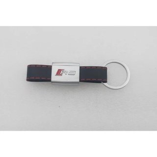 Llavero de Cuero con Logo Metalico AUDI RS REGALO