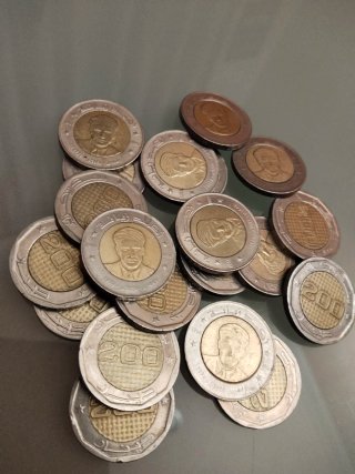 Lote de 20 Monedas 200 Dinar Argelia Conmemorativa