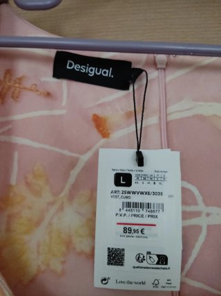 Vestido Desigual floral rosa