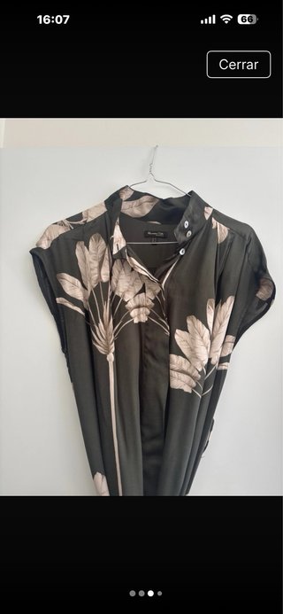 Vestido Massimo Dutti Estampado Palmeras