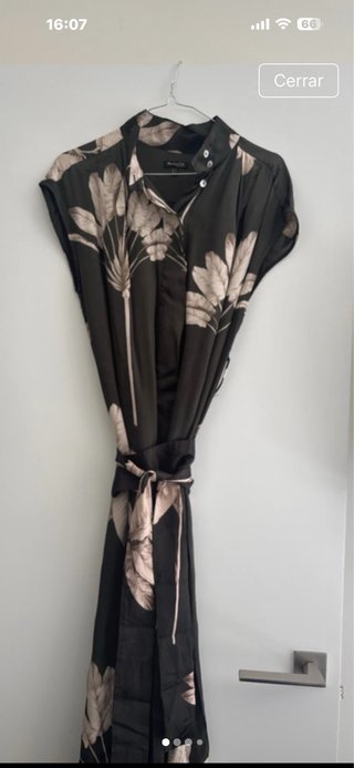 Vestido Massimo Dutti Estampado Palmeras