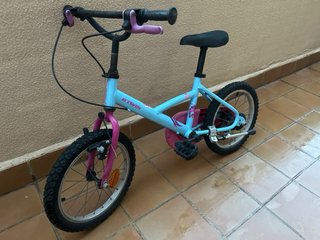 Bicicleta Infantil Decathlon 16 Rosa/Azul