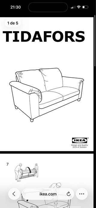 Sofá 2 plazas marrón TIDAFORS IKEA