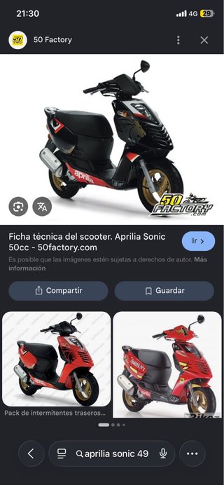 Carenado Aprilia Sonic 50cc