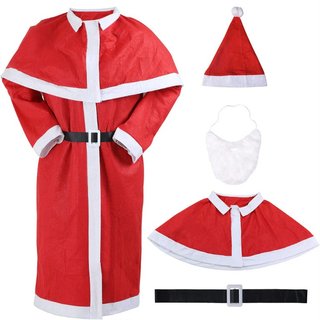 Costume Completo Babbo Natale per Adulti Uomo Travestimento