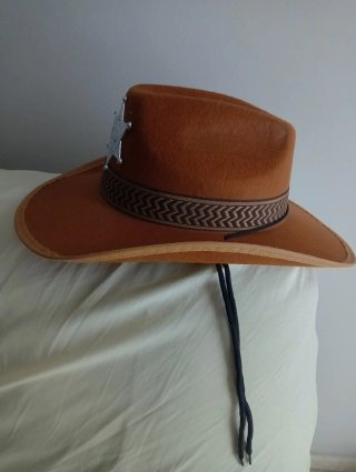 Sombrero Vaquero Sheriff Marrón