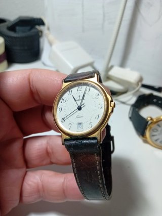 Orologio Lancetti Vintage Pelle Marrone Oro
