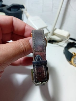 Orologio Lancetti Vintage Pelle Marrone Oro