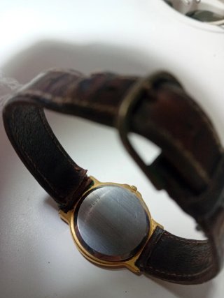 Orologio Lancetti Vintage Pelle Marrone Oro