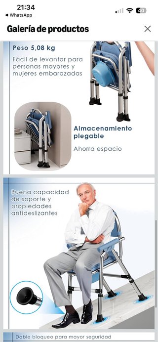 Silla para ducha o para baño para perdonas mayores