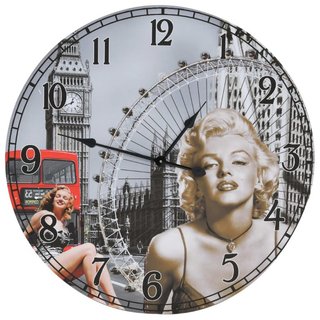 Orologio da Parete in MDF Struttura Robusta Design Vintage