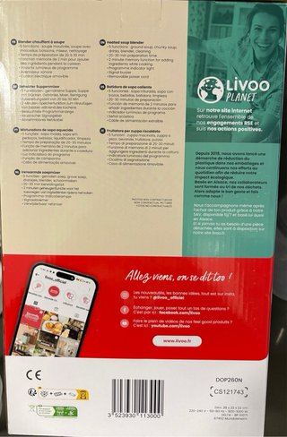 Batidora Calentadora Livoo 1000W
