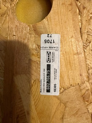 Puff TIDAFORS IKEA Marrón Tela