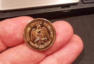 Moneda 10 Pesos Mexicanos Oro