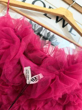 Top Zara volantes rosa