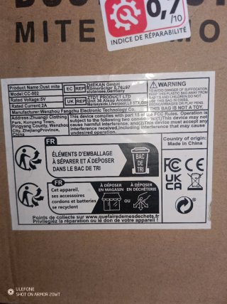Aspiradora Naroote para colchones y sofás