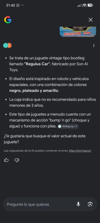 Juguete Vintage Regulus Car