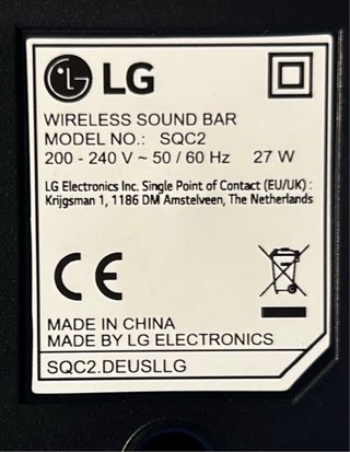 Barra de Sonido SQC2 Negra