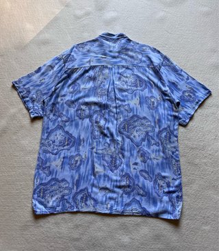 Camisa Hawaiana Vintage Estampado Islas Talla L/XL