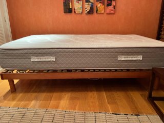 Cama 105×200, colchón gama alta, somier y cabecero