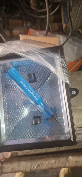 2 Focos Proyector Halógeno Negro 500W