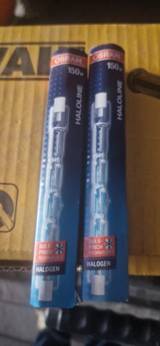 2 Focos Proyector Halógeno Negro 500W