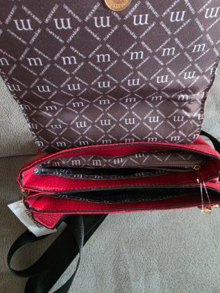 Bolso bandolera Manoukian rojo - Nuevo con etiquet
