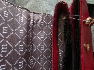 Bolso bandolera Manoukian rojo - Nuevo con etiquet