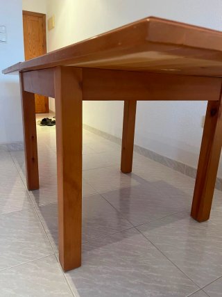 Mesa extensible pino macizo + 4 sillas