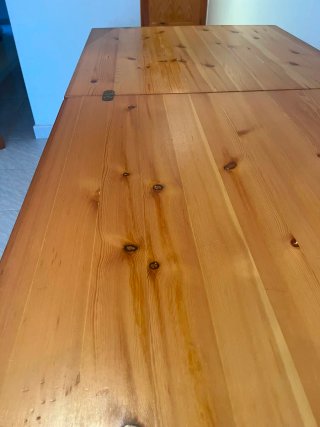 Mesa extensible pino macizo + 4 sillas