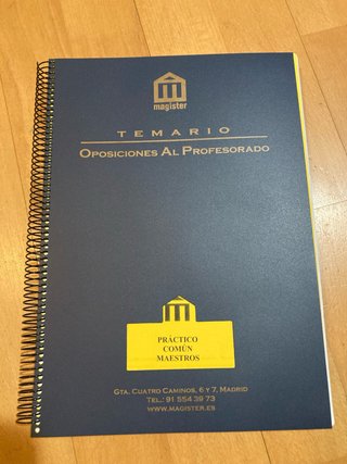 Temario Oposiciones - Práctico Común Maestros
