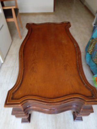 Mesa de centro Valenti madera noble nogal