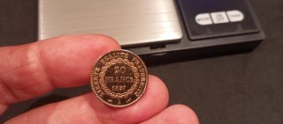 Moneda 20 Francos Oro 1897