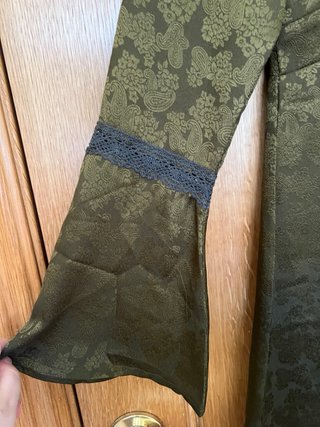Vestido Zara verde oscuro