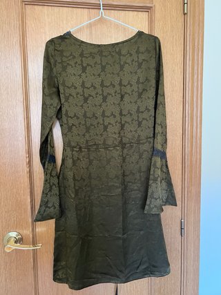 Vestido Zara verde oscuro