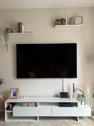 Mueble TV Blanco Nórdico + set de estantes