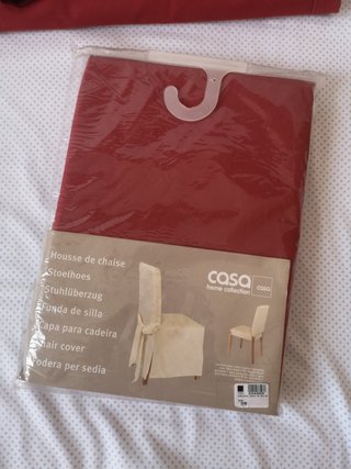4 Fundas para Sillas Casa Home Collection Rojas