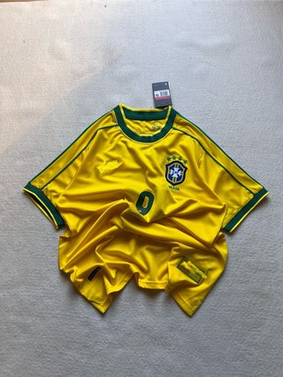 Camiseta Fútbol Retro Brasil 9 Ronaldo Talla XL