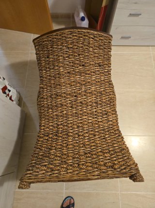 Silla Mimbre y Madera Comedor/Terraza