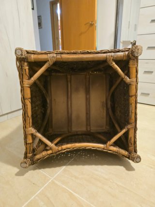 Silla Mimbre y Madera Comedor/Terraza