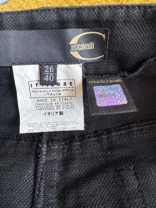 Falda Mini Just Cavalli Y2K Negra Algodón