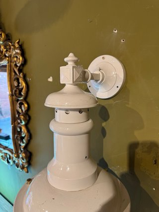 Lámpara tipo Náutica Vintage Blanca. Aplique