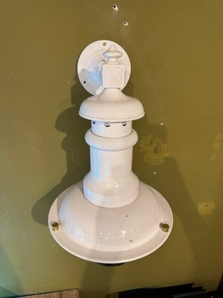 Lámpara tipo Náutica Vintage Blanca. Aplique