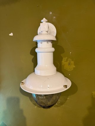 Lámpara tipo Náutica Vintage Blanca. Aplique