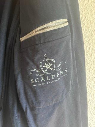 Americana Scalpers 100% Algodón Azul