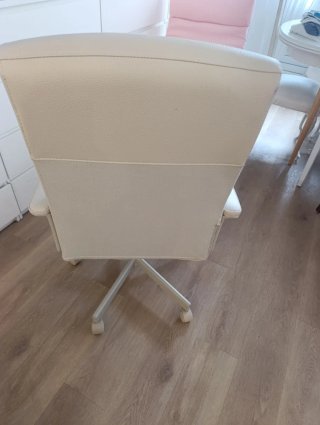 Silla de oficina Ikea Piel Sintética color crema