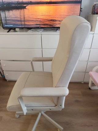 Silla de oficina Ikea Piel Sintética color crema