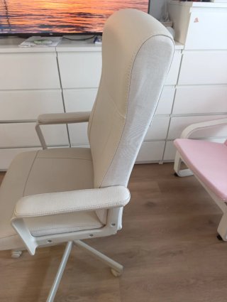 Silla de oficina Ikea Piel Sintética color crema